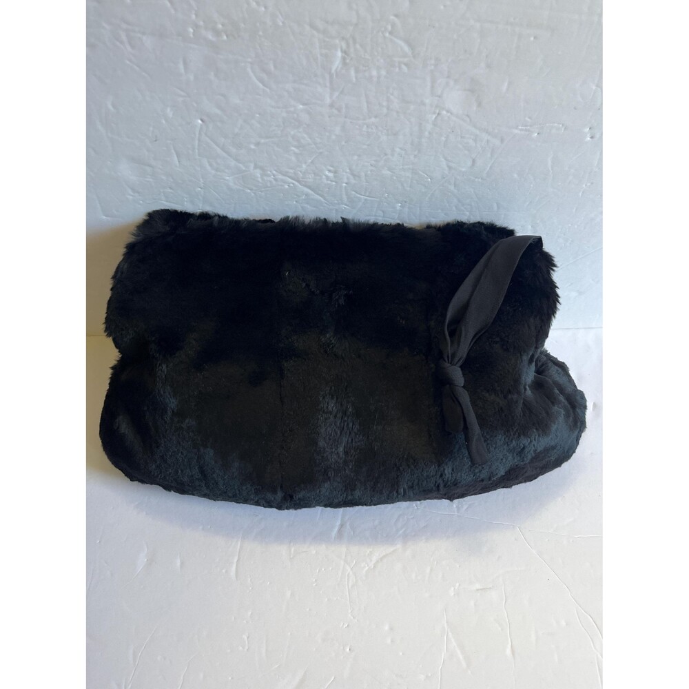 Vintage Mr Ernie black faux fur hand muff/purse combo